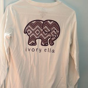 Long sleeve white Ivory Ella T-shirt